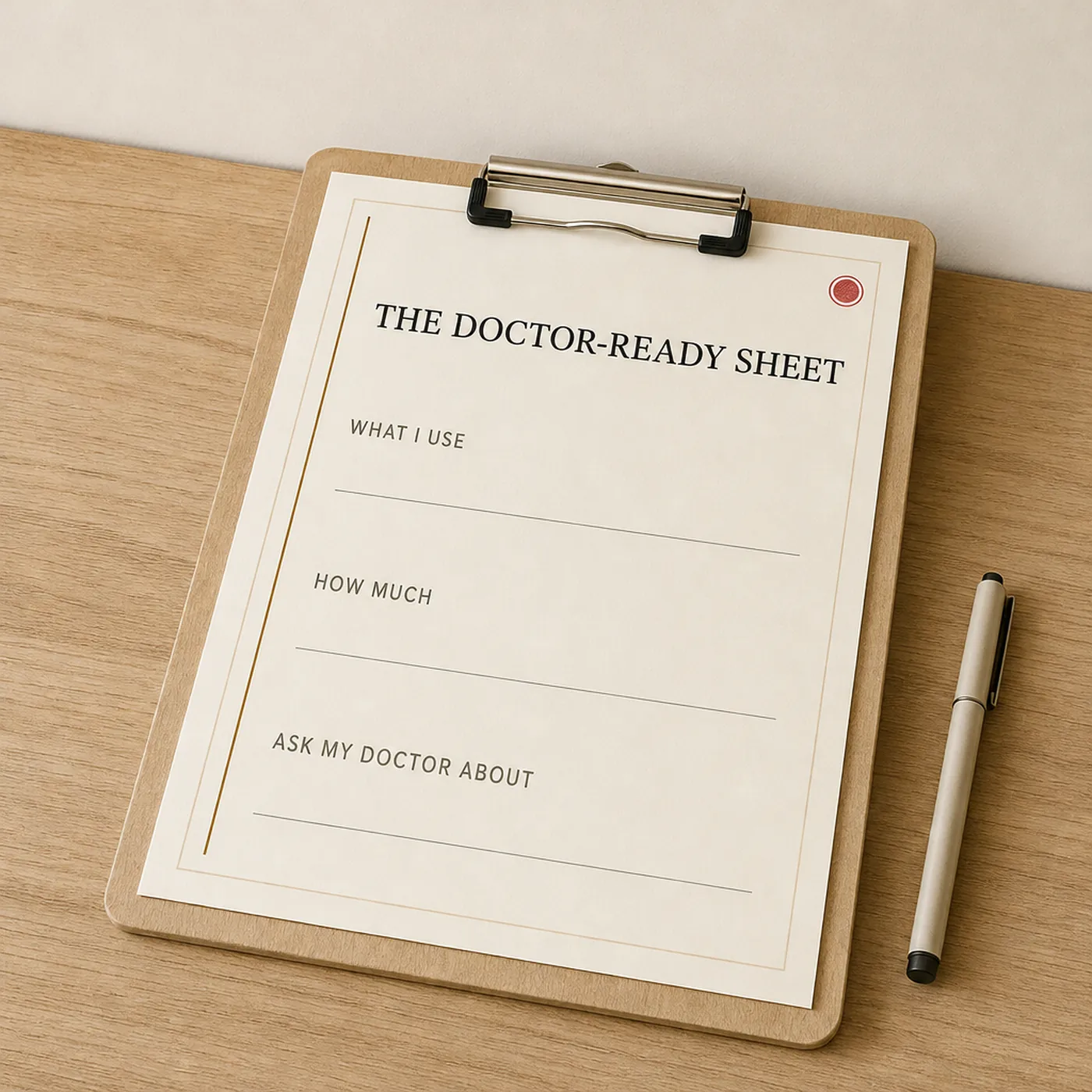 Gift 3: The Doctor-Ready Sheet